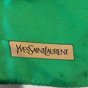 Yves Saint Laurent Vibrant Green Silk scarf